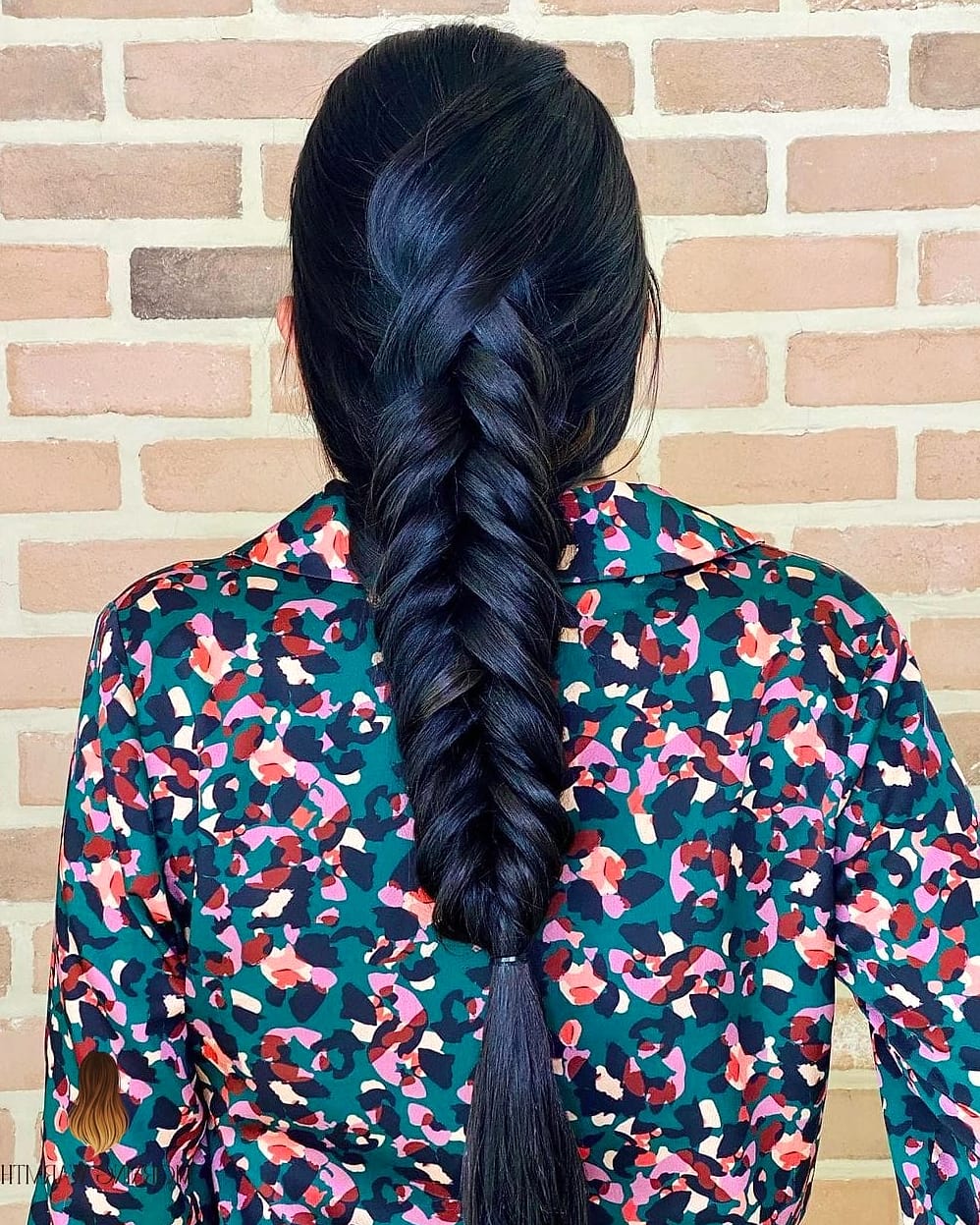 23 Dark Hair Color Ideas Inspo Ideas Worth Pinning Immediately 13 Fishtail Braid on Wavy Hair
