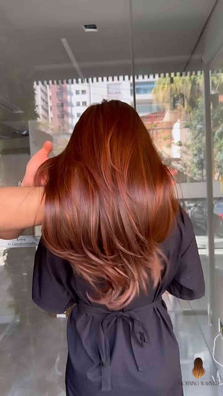 Glossy Chocolate Brown Layered Tresses