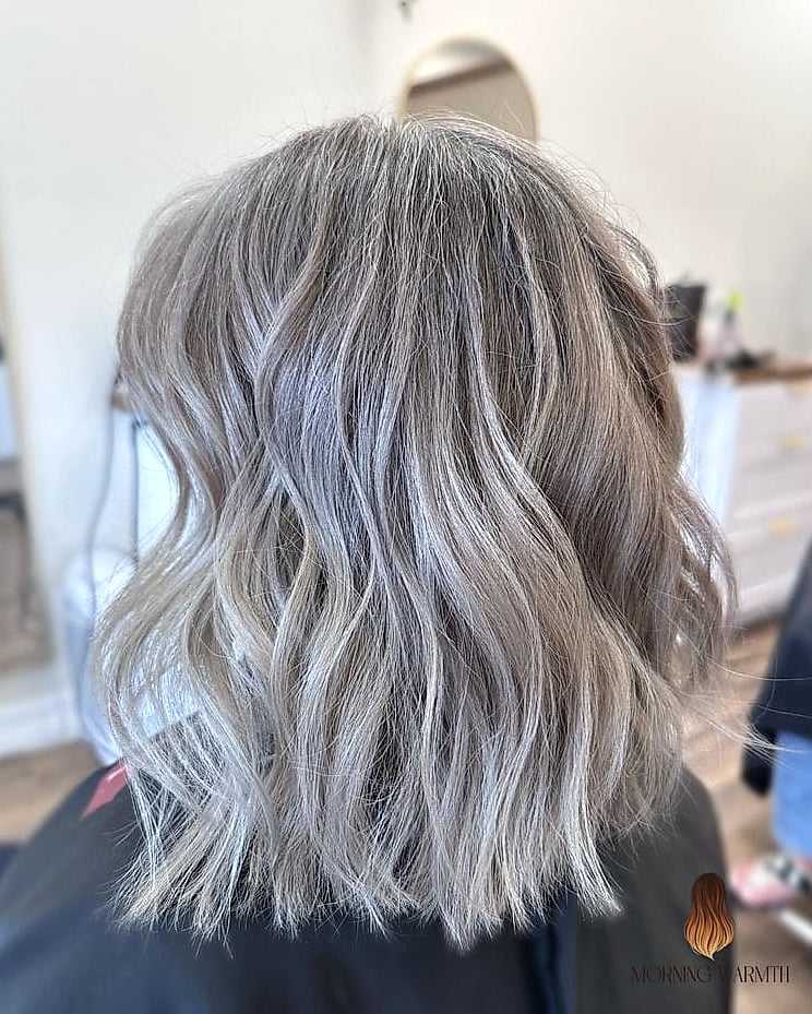 Grey Lob with Cotton Candy Highlights