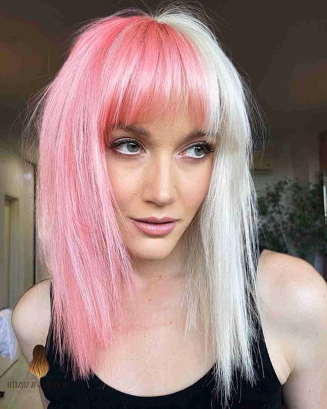 30 Summer Hair Color Ideas You Need to Try Next 18 Half Pink, Half Yellow