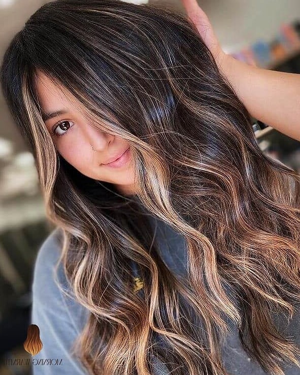 22 Black Hair Balayage Ideas Worth Bookmarking Right Now 21 The Highlighted Crop with Sweeping Layers