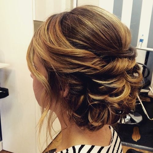23 Balayage Hair Blonde Inspo Ideas Worth Pinning Immediately 4 Highlighted Updo with Messy Loops
