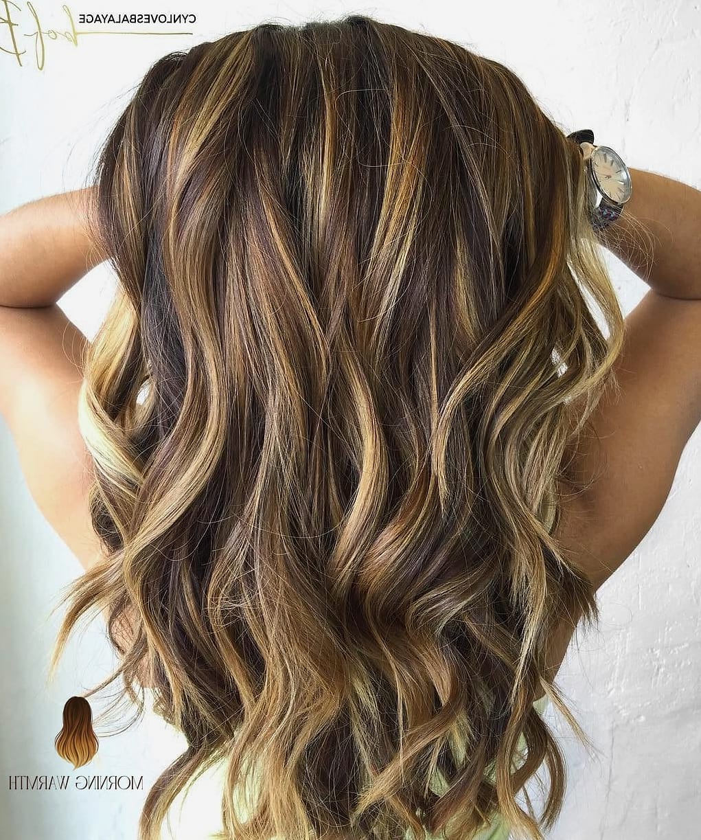 Highlights on Long Layered Brown Hair