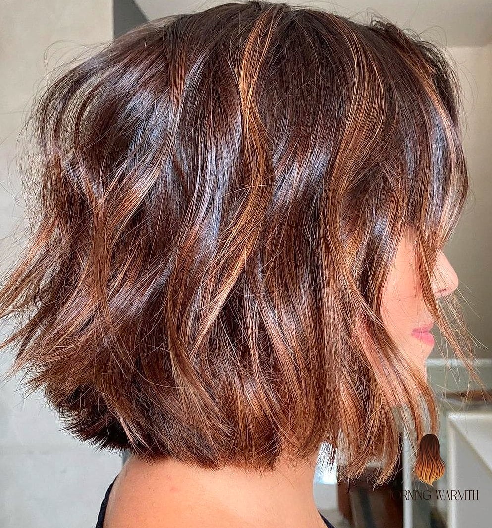 Highlights for Short Brown Bobs