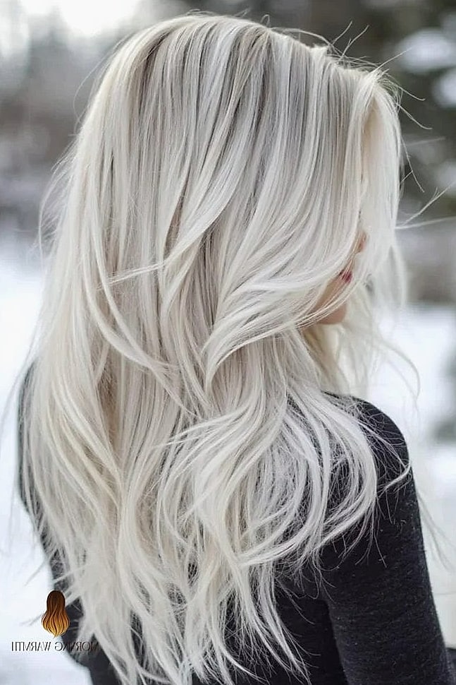 25 Winter Hair Color Ideas That Are Dreamy and So Inspiring 2 Icy Platinum Waves to Dazzle and Shine
