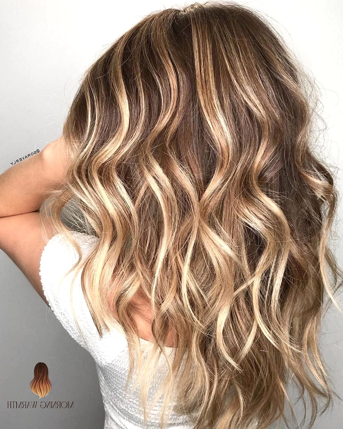 27 Blonde Balayage Ideas Every Woman Needs to See 23 Light Caramel Balayage with Chocolate Roots