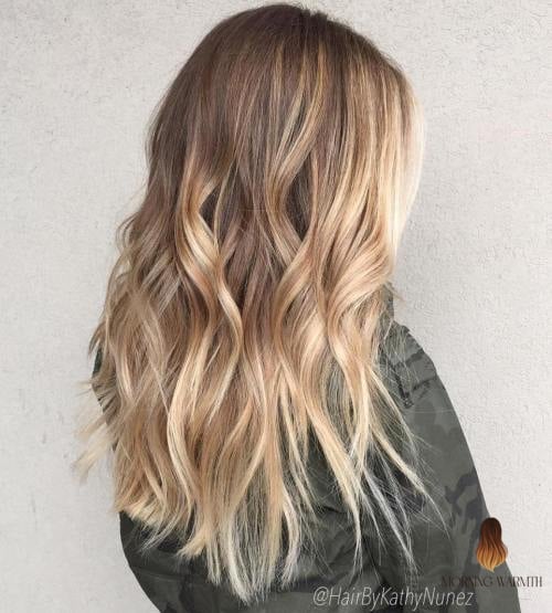 25 Dark Blonde Balayage Ideas That Are Going Viral on Pinterest Right Now 22 Light Caramel Balayage with Chocolate Roots