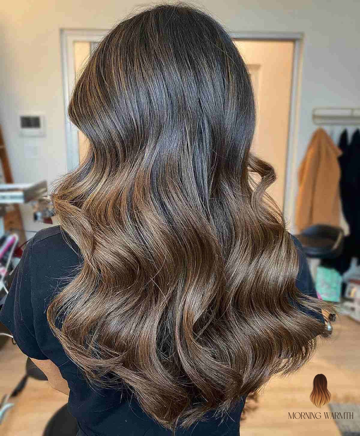 Light Chocolate Brown Hair with Caramel Tones