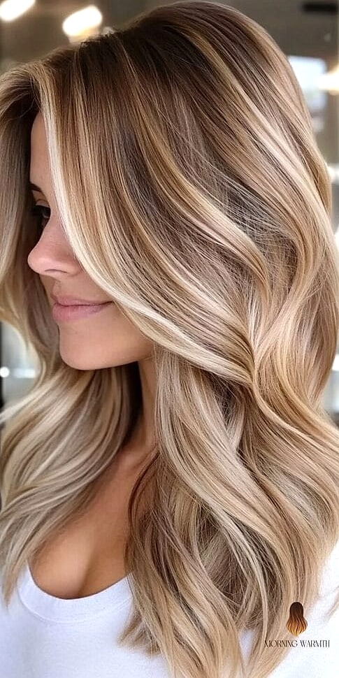 23 Balayage Hair Blonde Inspo Ideas Worth Pinning Immediately 23 Long Butterfly with Caramel Dimension
