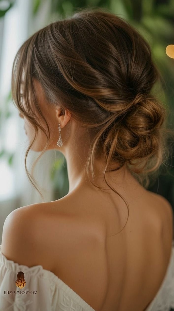 23 Hair Colour Ideas Inspo Ideas Worth Pinning Immediately 20 Low Bun with Clip-In Extensions