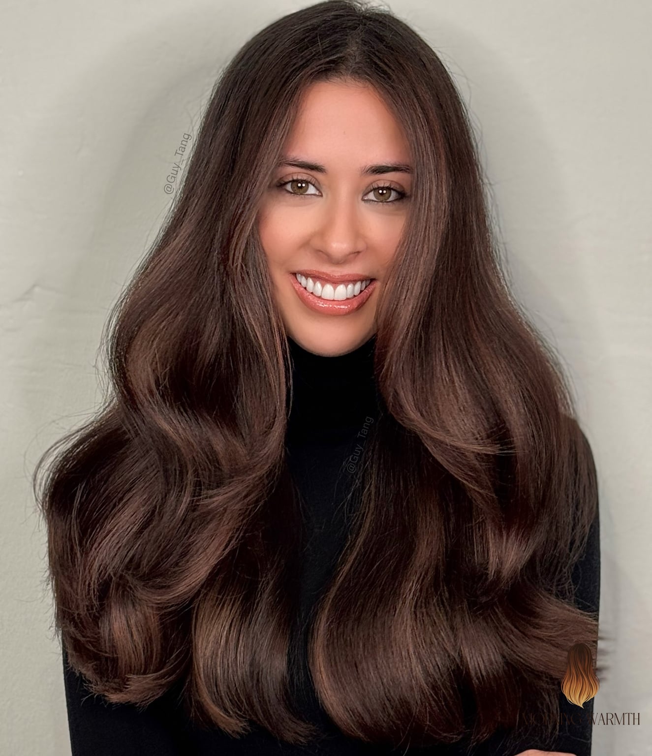 Luxurious Long Brown Waves with Silky Shine