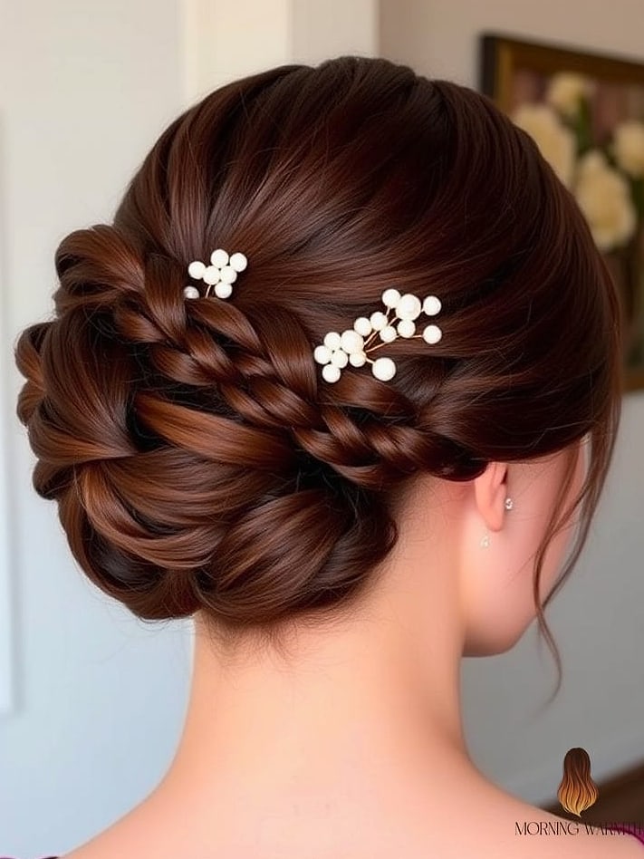 Mahogany Braided Updo
