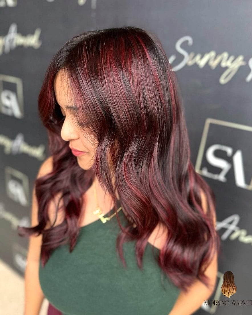28 Black Cherry Hair Color Looks You'll Want to Screenshot Immediately 8 Mahogany Brunette