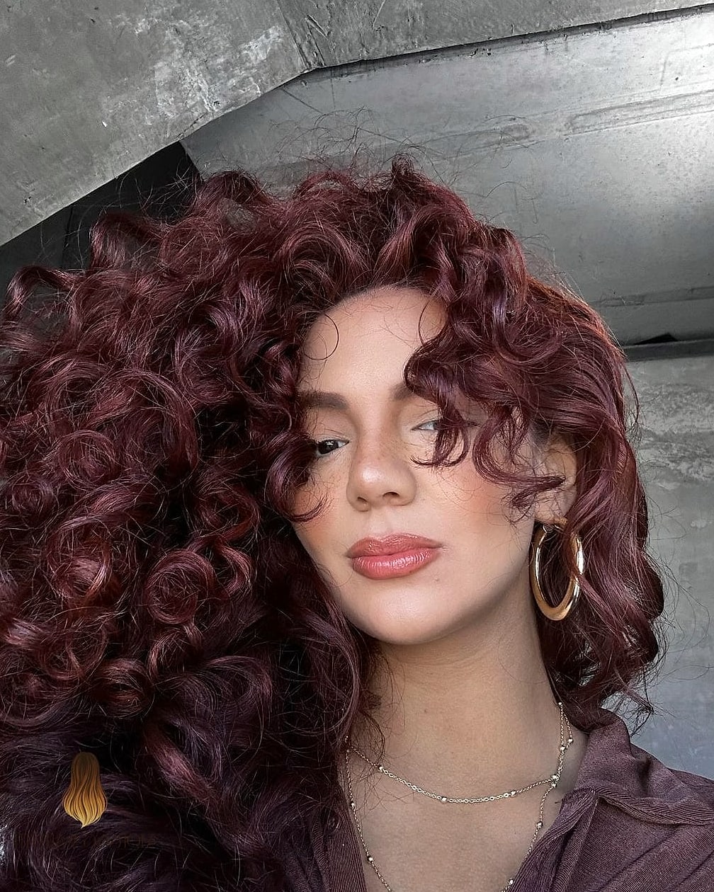 Mahogany Red for Curly Hair