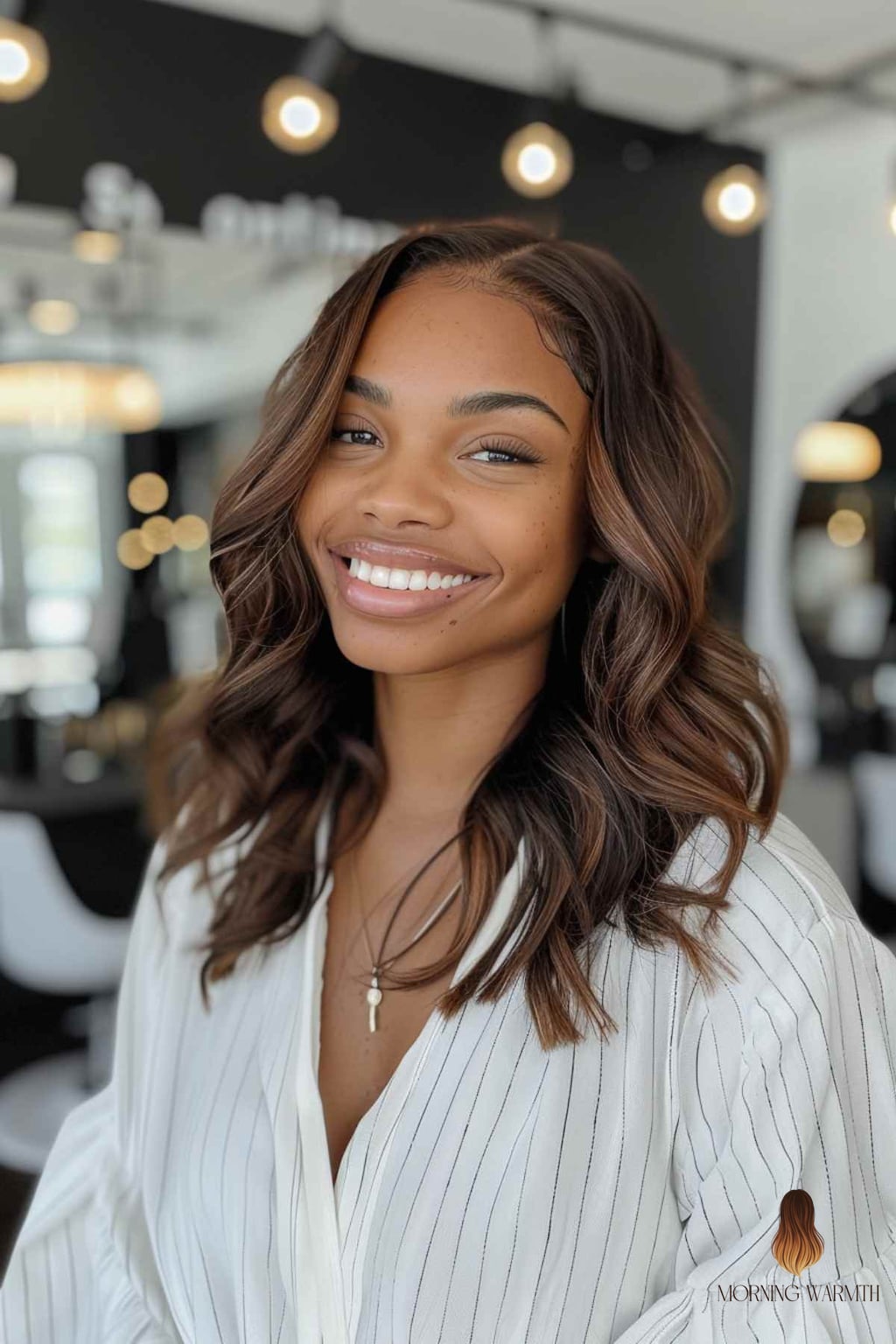 Medium Brown Hair with Soft Waves