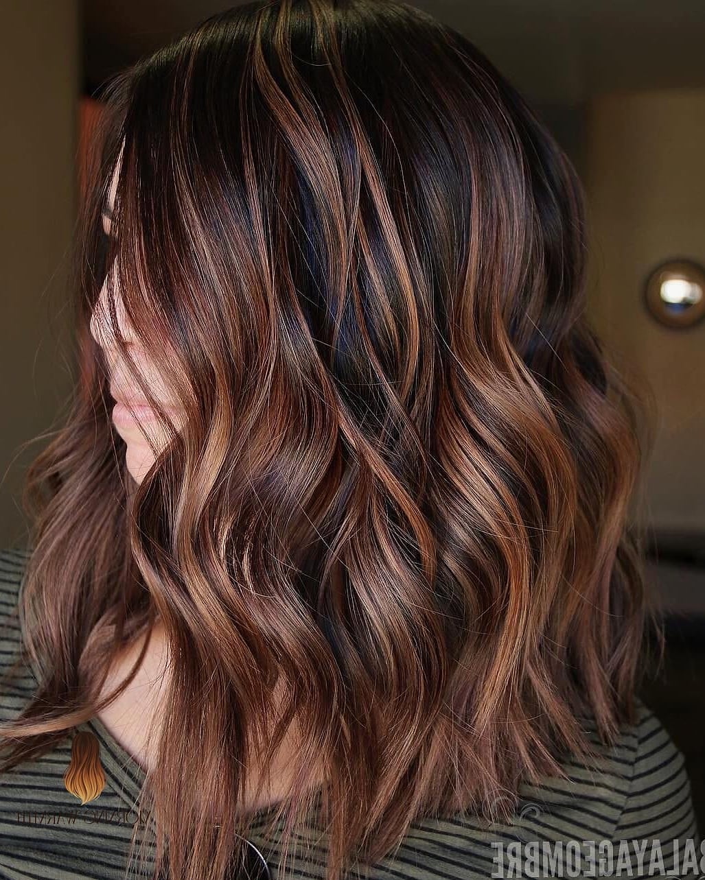Medium-Length Choco Balayage Hair