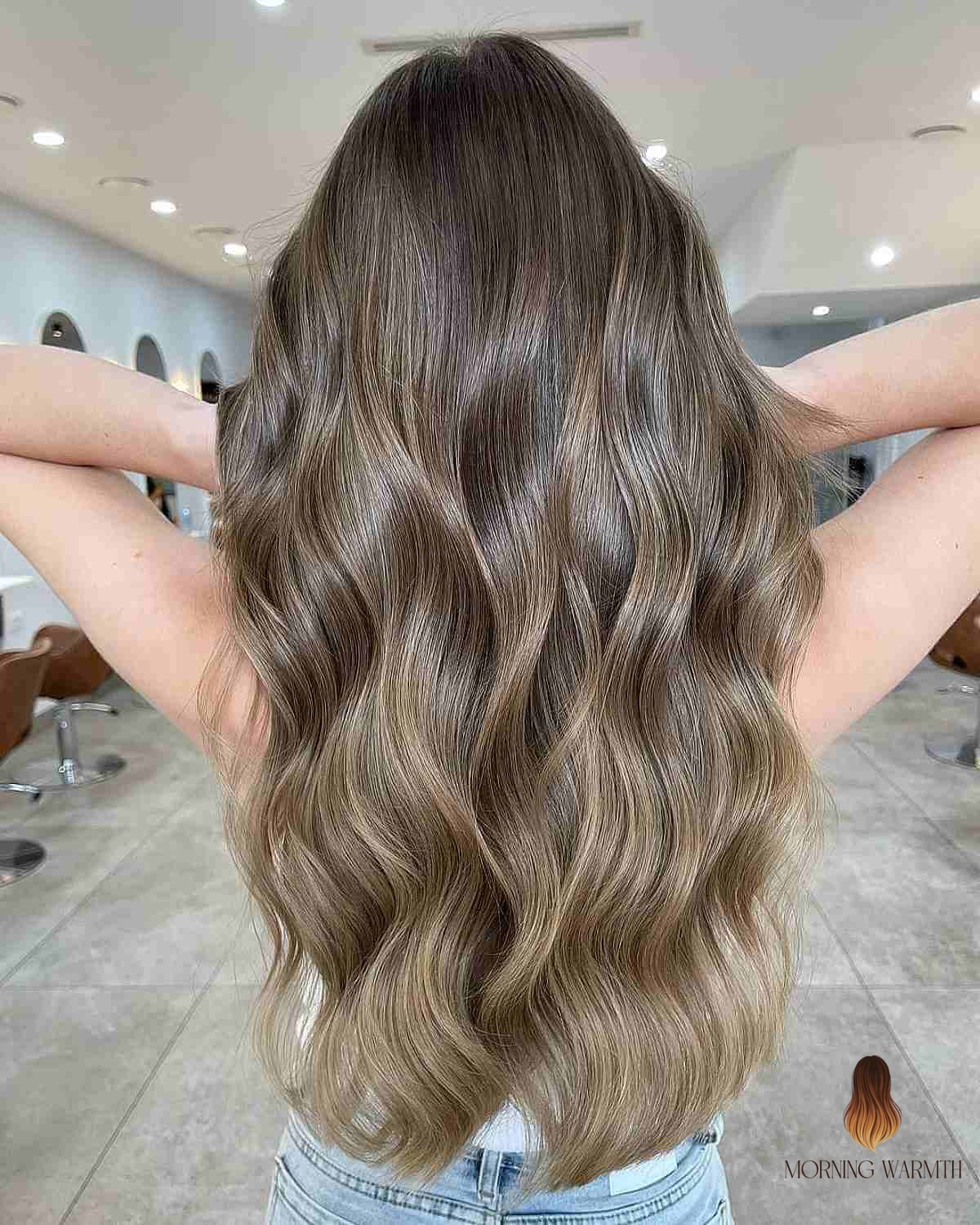Melted Sandy Brown Wavy Hair