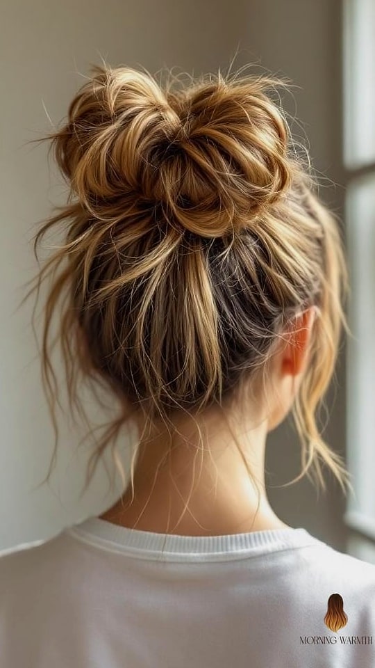 23 Hair Colour Ideas Inspo Ideas Worth Pinning Immediately 4 Messy Bun with Volume
