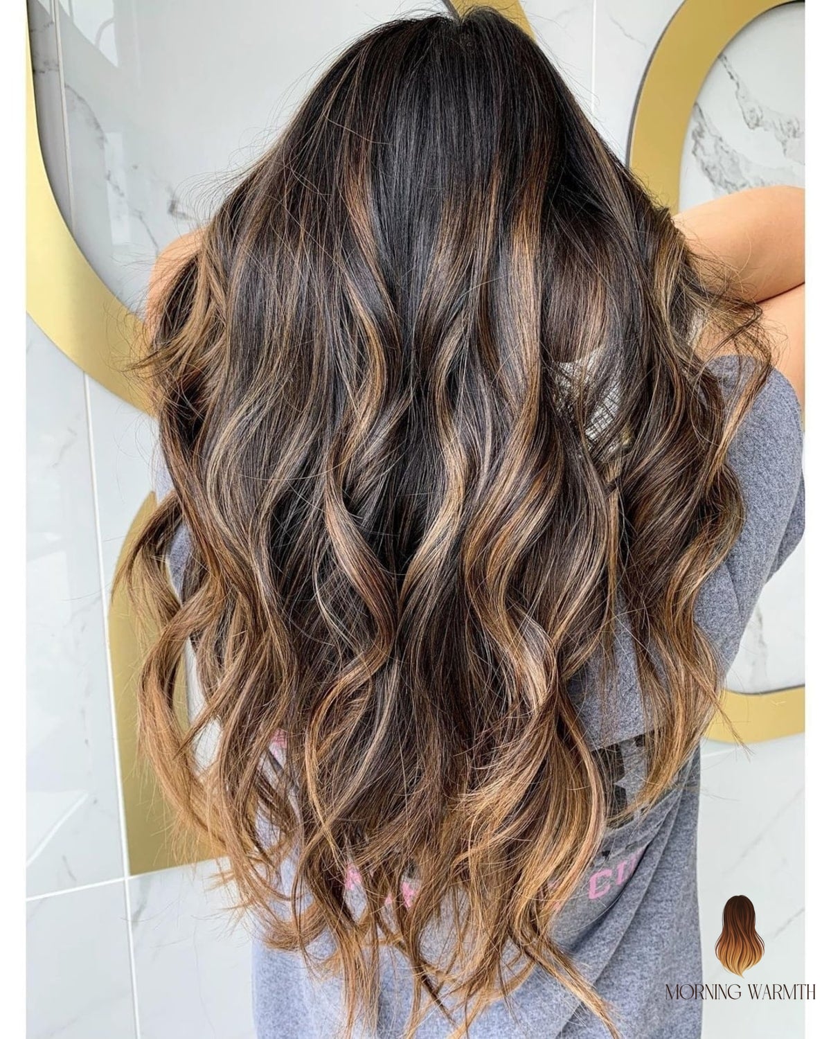 30 Dark Caramel Balayage Ideas You Need to Try Next 15 Mocha Brown Hair with Chunky Caramel Highlights