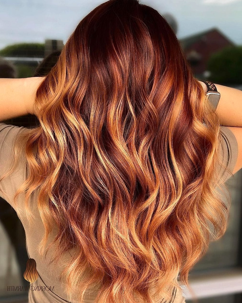 21 Mechas Balayage Ideas That Are Trending Right Now 18 Modern Auburn Highlights on Brunette Hair