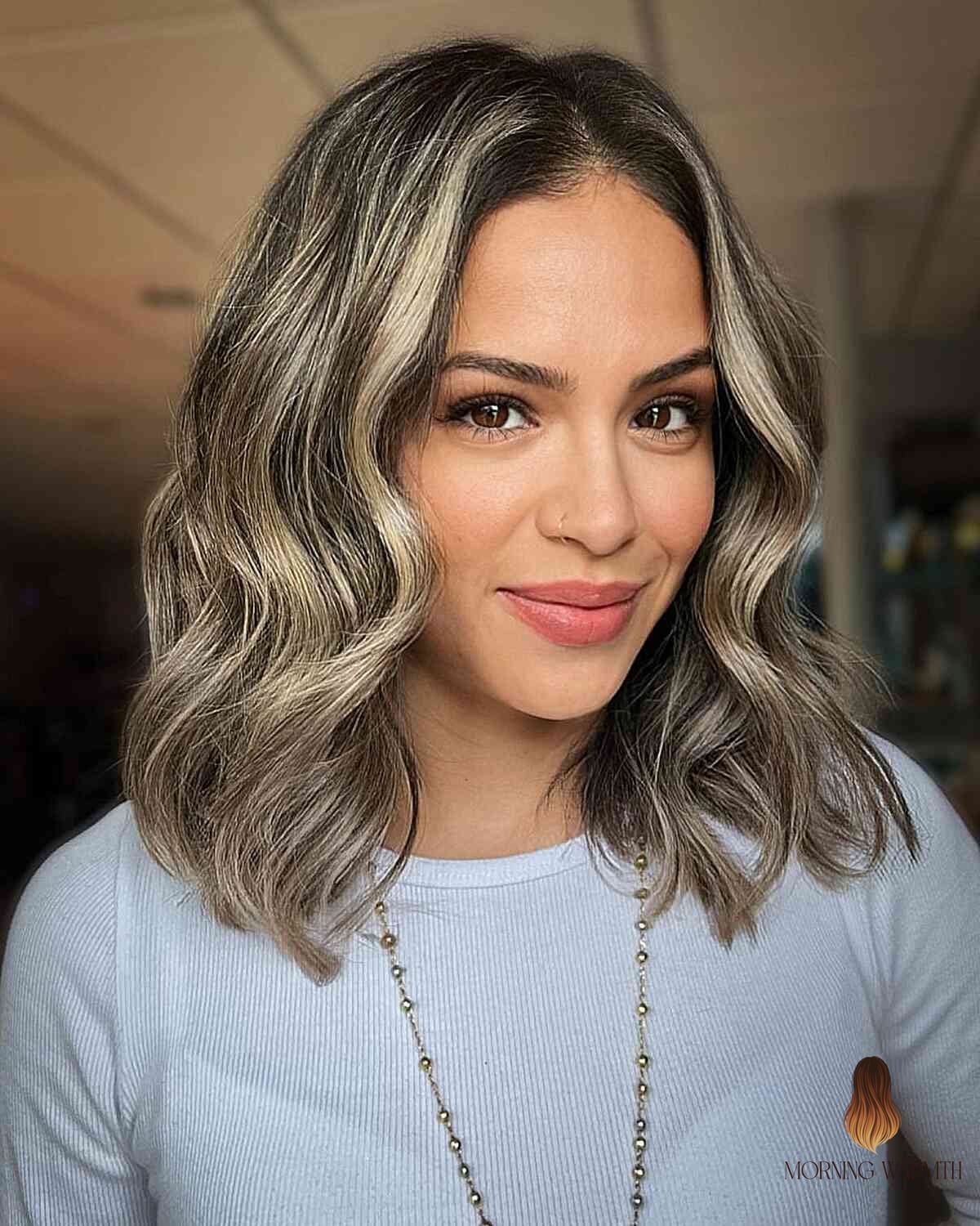 Modern Blonde Balayage for Dark Hair