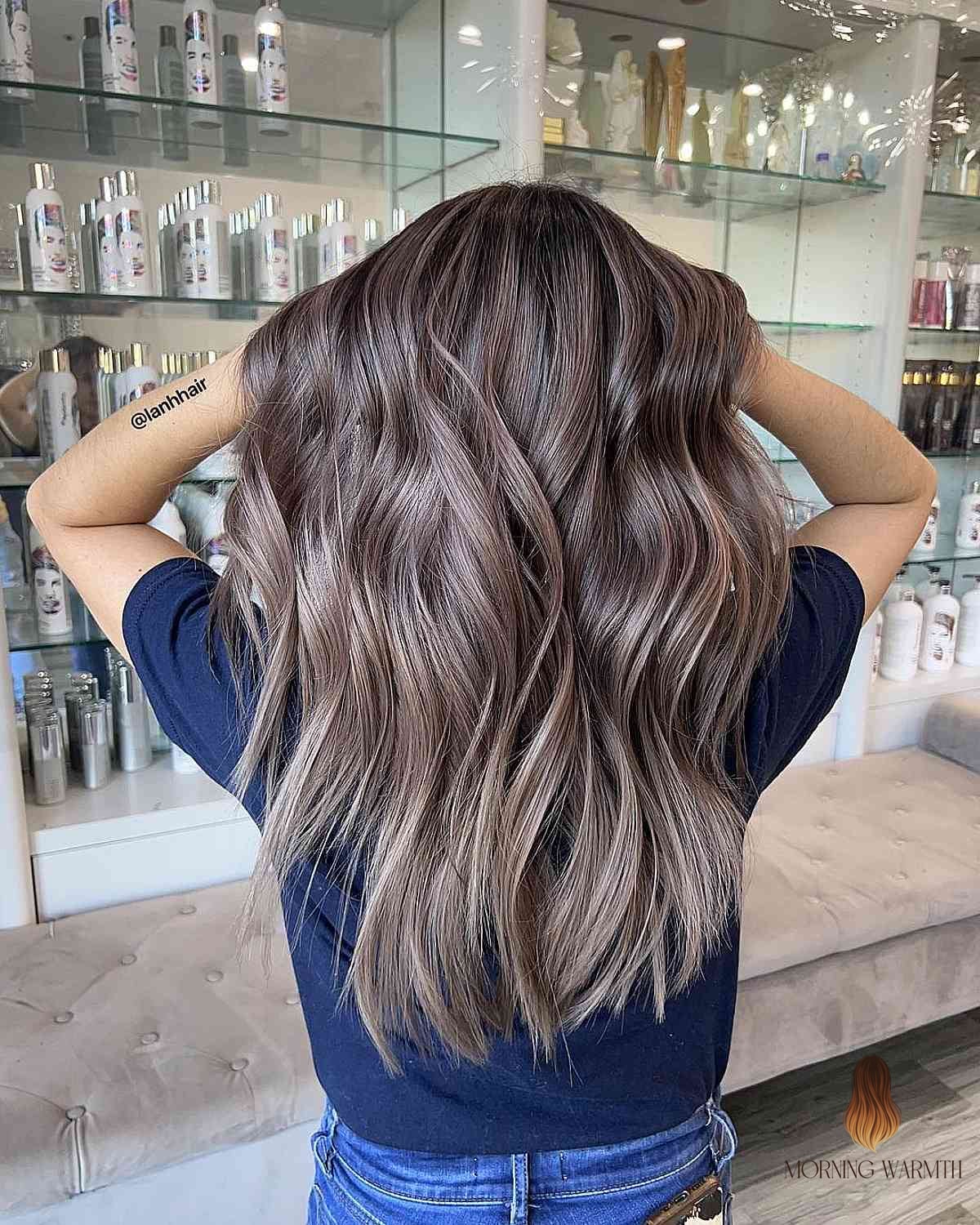 20 Brown Hair Balayage Ideas That Will Make You Book Your Appointment Immediately 4 Mushroom Brown AirTouch Balayage