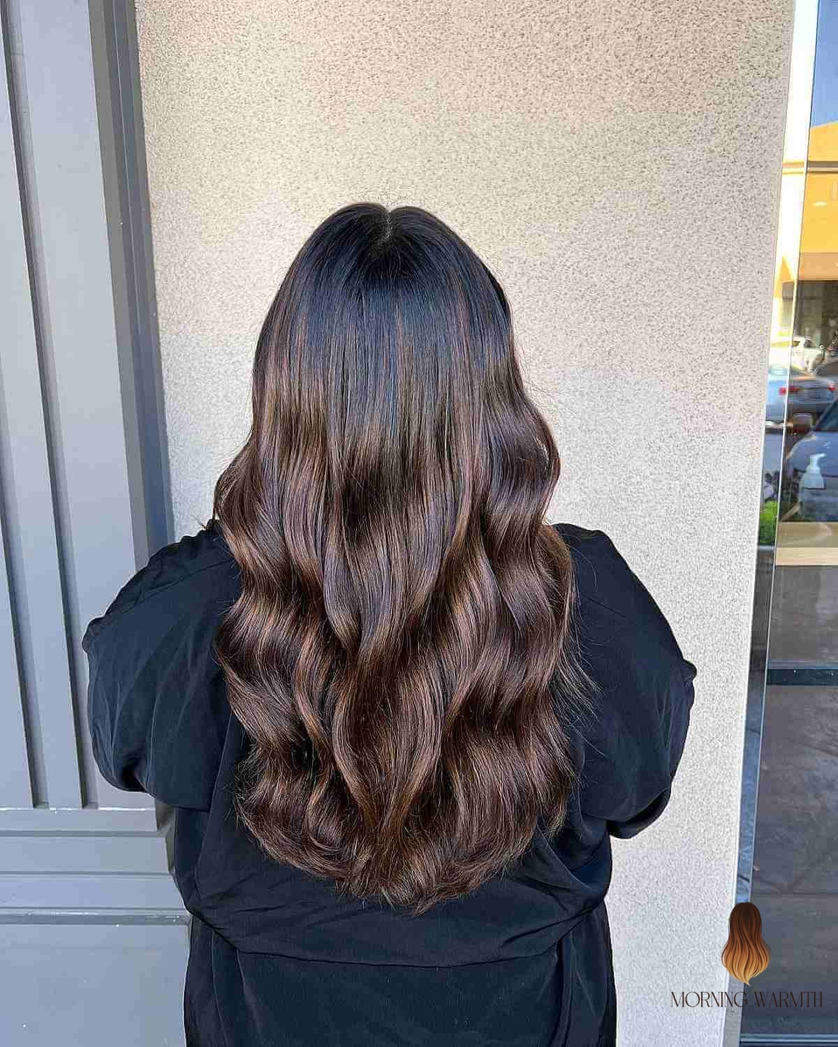 27 Chocolate Hair Color Ideas Every Woman Needs to See 19 Natural Balayage on Voluminous Brunette Hair