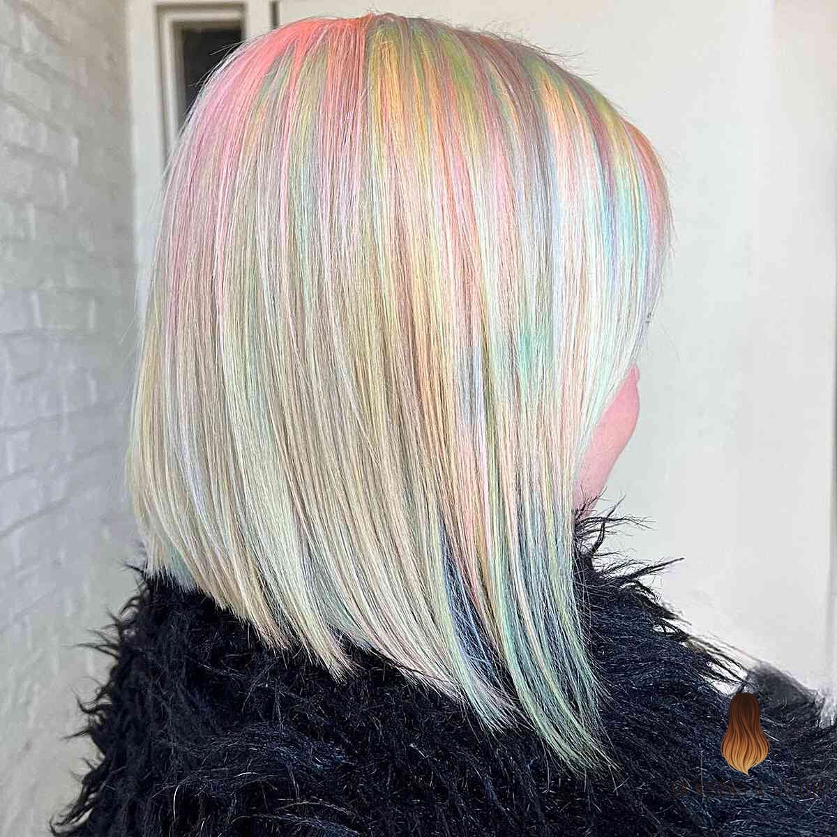 Pastel Babylights on Short-Blonde Hair