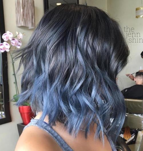 30 Ombre Hair Ideas You Need to Try Next 23 Pastel Blue Fade for Brunettes