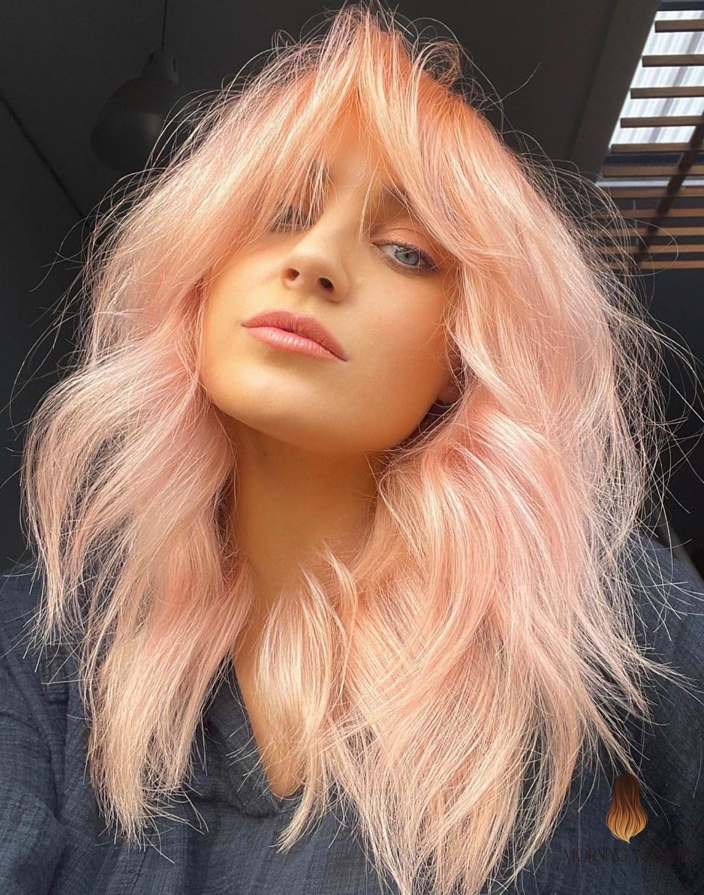 21 Summer Hair Color For Brunettes Ideas That Are Trending Right Now 2 Pastel Pink with Golden Tones