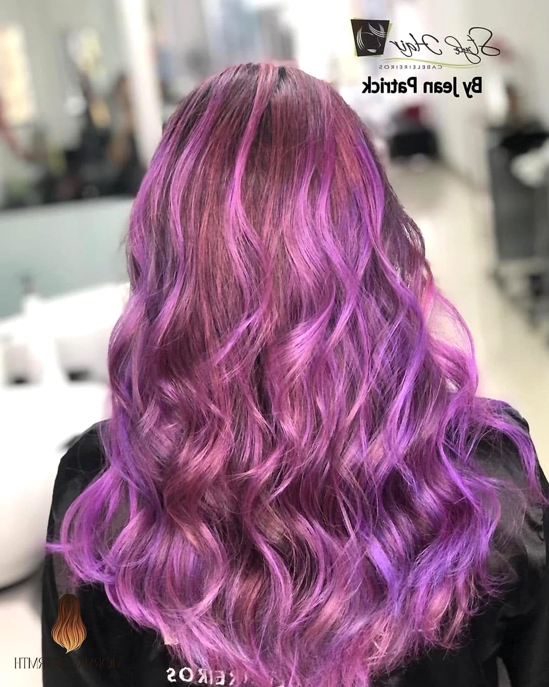27 My Hair Color Ideas That Every Stylist Needs to See 22 Pink-Violet Holographic Bob