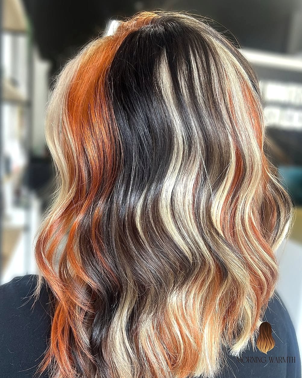 Playful Calico Hair with Soft Waves
