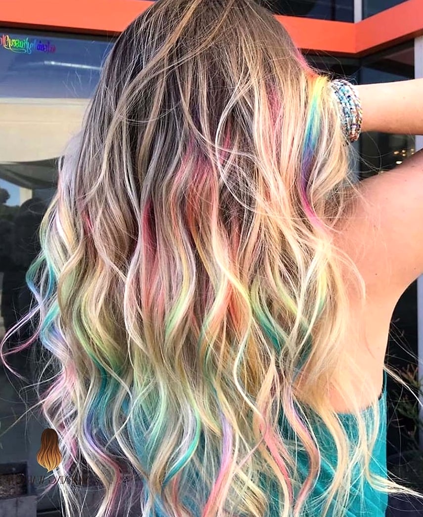 30 Summer Hair Color Ideas You Need to Try Next 27 Rainbow Highlights