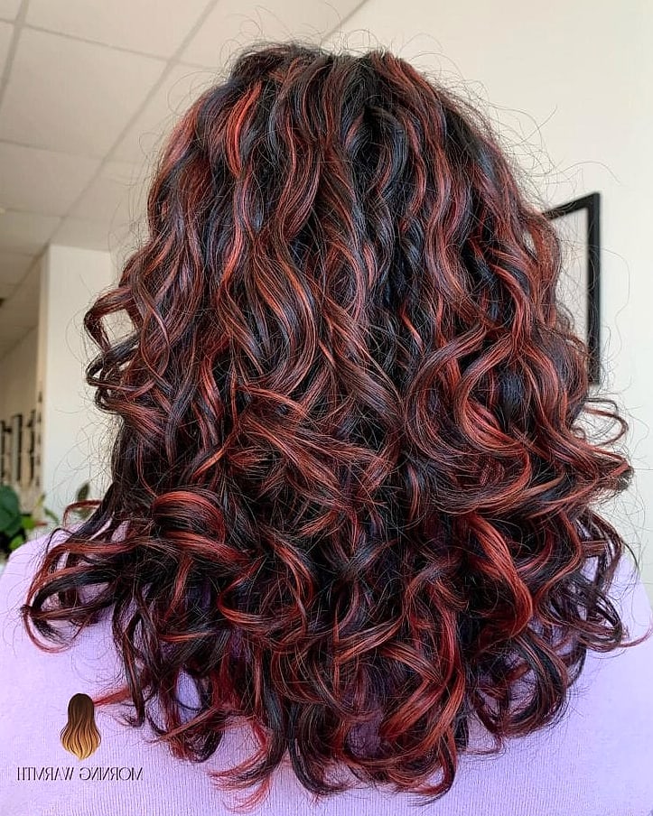 Red-Accented Curly Crop with Real Personality