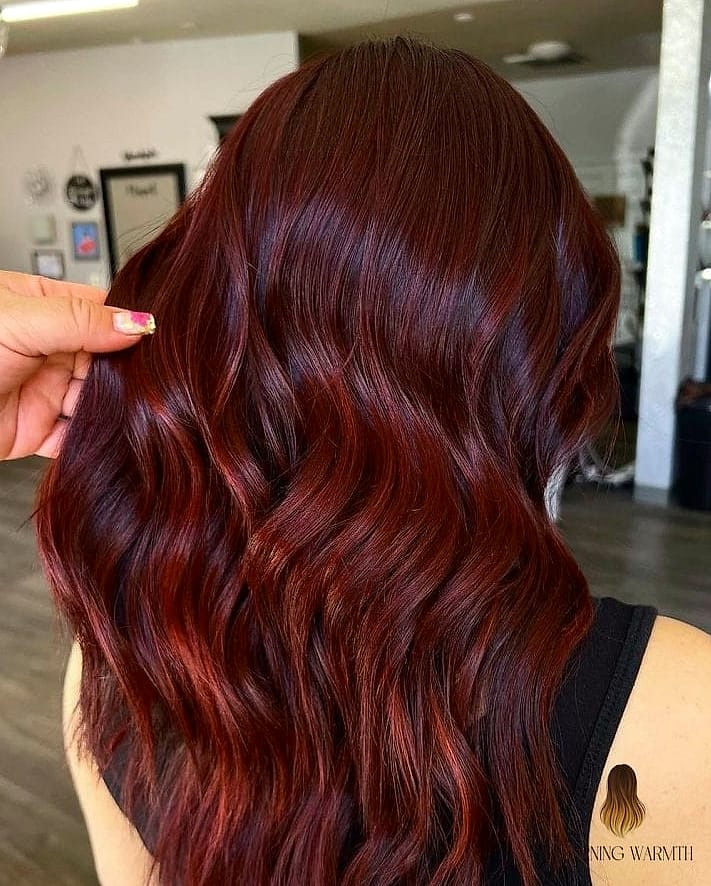 25 Cherry Cola Hair Color Ideas That Are Going Viral on Pinterest Right Now 17 Red-Brown Hair with Subtle Cherry Tone