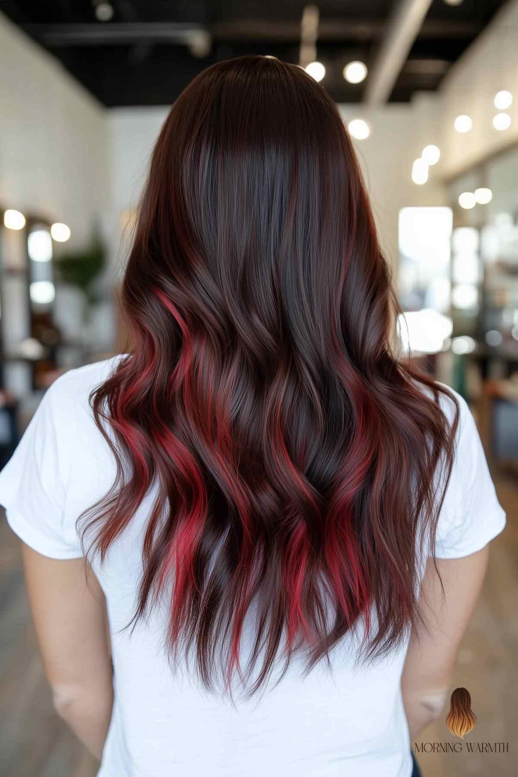 25 Fall Hair Color For Brunettes Ideas That Are Dreamy and So Inspiring 16 Red Peekaboo Highlights