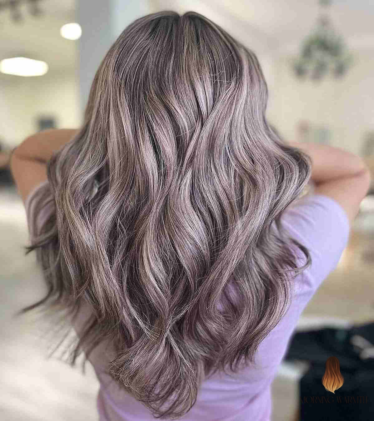 24 Reverse Balayage Ideas That Are Absolutely Stunning 8 Reverse Balayage with Dusty Purple Tones