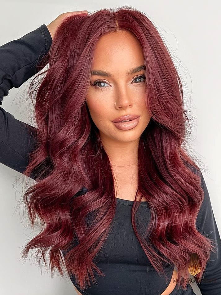 25 Cherry Cola Hair Color Ideas That Are Going Viral on Pinterest Right Now 15 Rich Cherry Color with Dark Roots