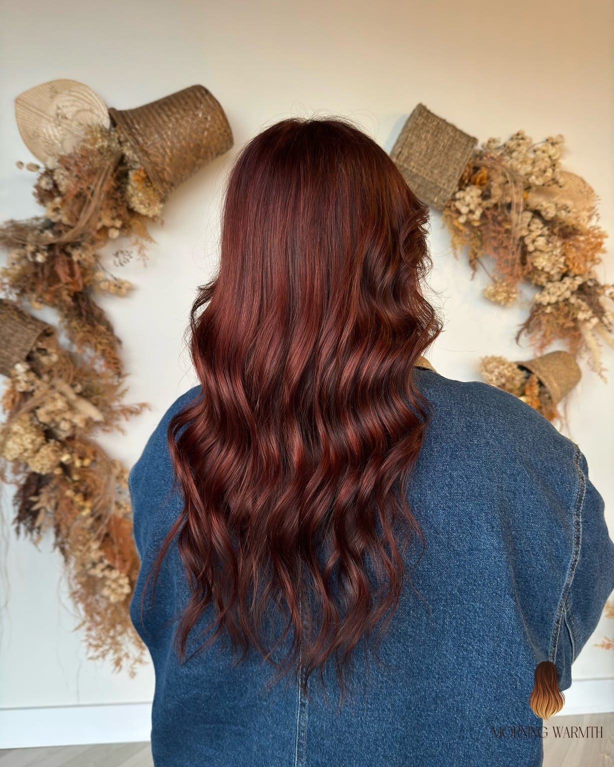 25 Winter Hair Color Ideas That Are Dreamy and So Inspiring 3 Rich Cherry Red Waves with Natural Movement