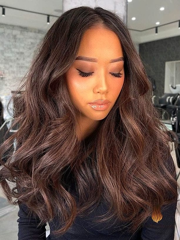 25 Dark Brown Hair With Caramel Highlights Ideas That Are Dreamy and So Inspiring 11 Rich Chocolate Brown Base With Caramel Ribbons