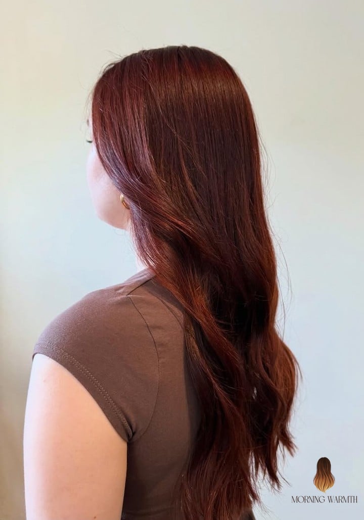 25 Winter Hair Color Ideas That Are Dreamy and So Inspiring 10 Rich Mahogany Waves with Natural Shine