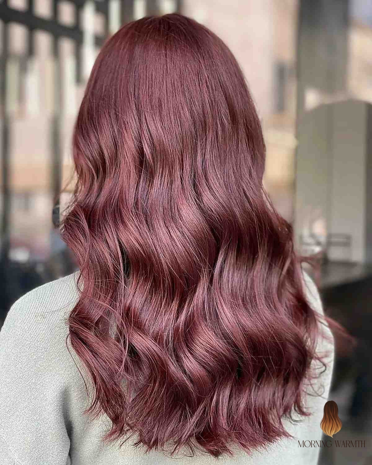 22 Burgundy Hair Color Ideas Worth Bookmarking Right Now 14 Sangria Burgundy on Long Wavy Hair