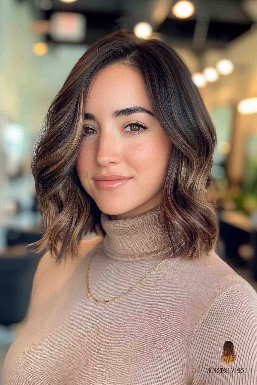 25 Fall Hair Color For Brunettes Ideas That Are Dreamy and So Inspiring 26 Short Dark Hair with Caramel Highlights