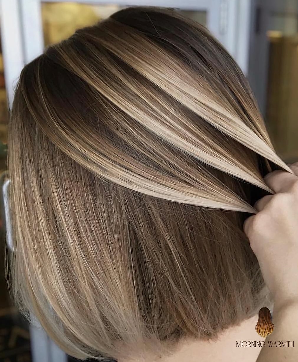 21 Mechas Balayage Ideas That Are Trending Right Now 13 Short-Length Dark Auburn Brown Hair