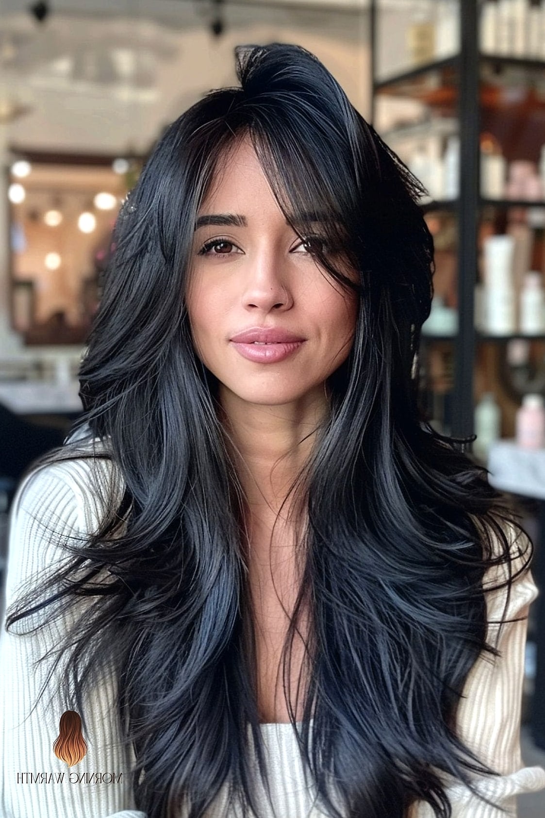 23 Dark Hair Color Ideas Inspo Ideas Worth Pinning Immediately 16 Side-Swept Waves