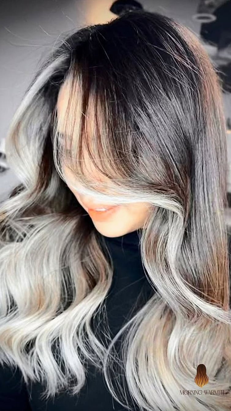 21 Brown Balayage Ideas That Are Trending Right Now 12 Silver Balayage