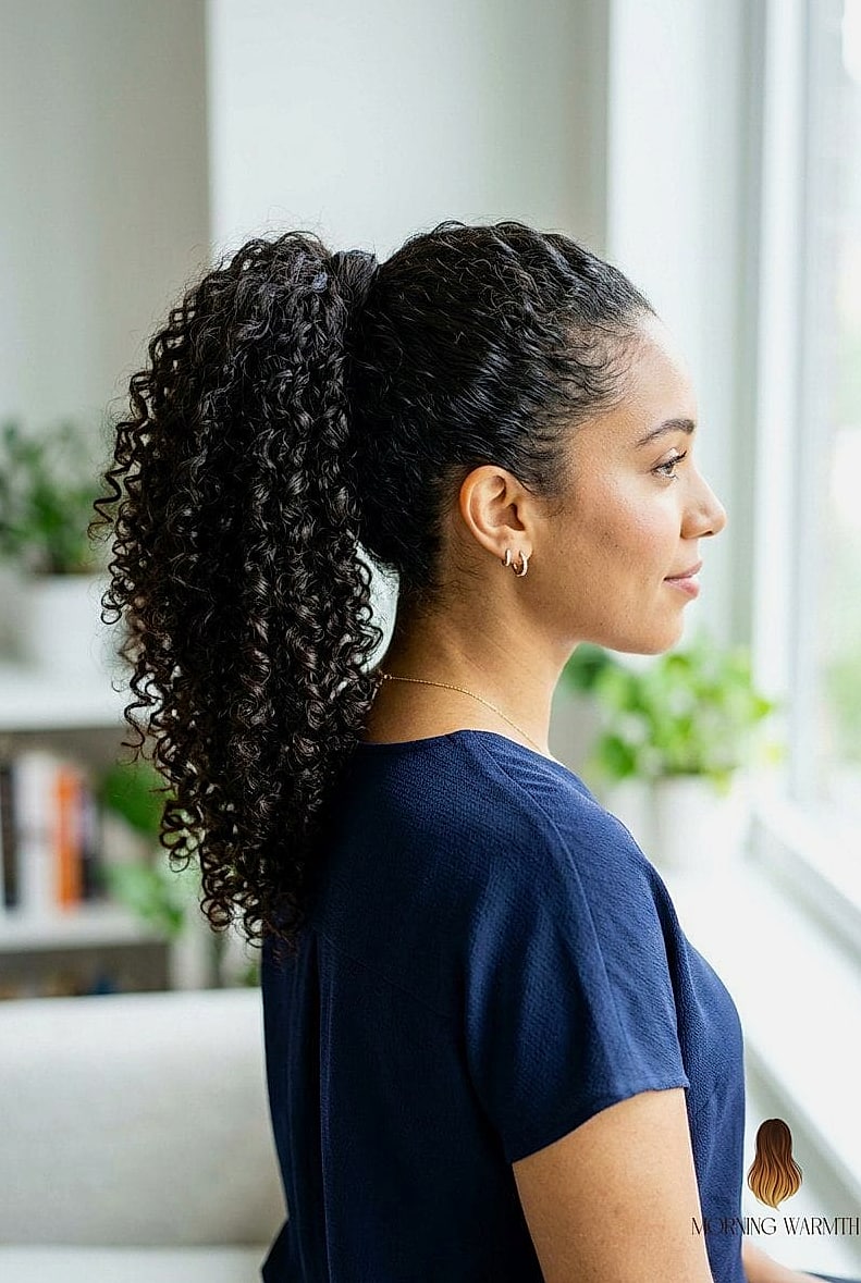 27 Curly Hair Color Ideas Ideas That Every Stylist Needs to See 23 Sleek High Ponytail with Curls