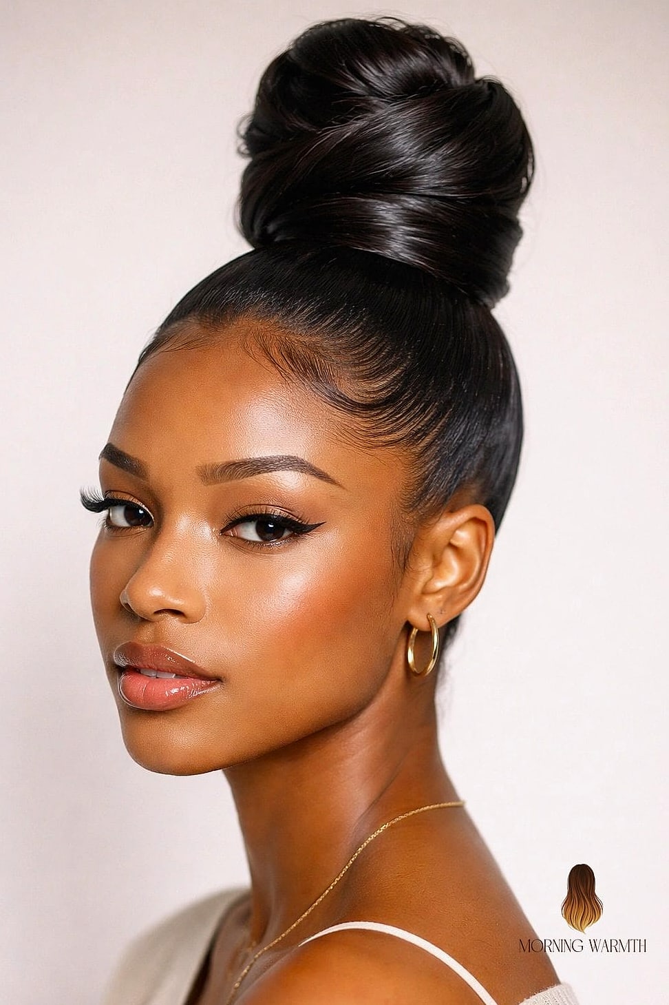 23 Dark Hair Color Ideas Inspo Ideas Worth Pinning Immediately 23 Smooth Knot with Pearl Barrettes