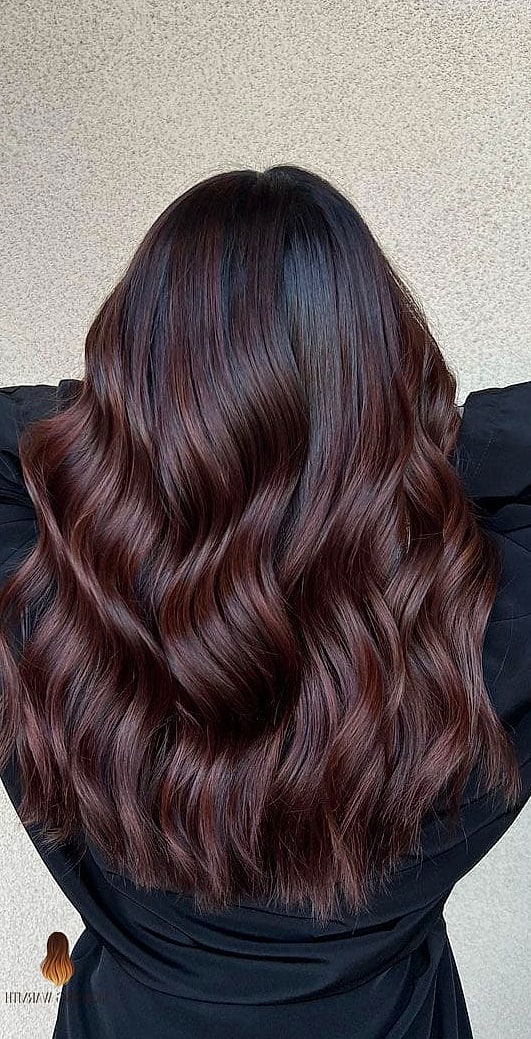 25 Cherry Cola Hair Color Ideas That Are Going Viral on Pinterest Right Now 9 Soft Brown Cherry Color with Long Layers