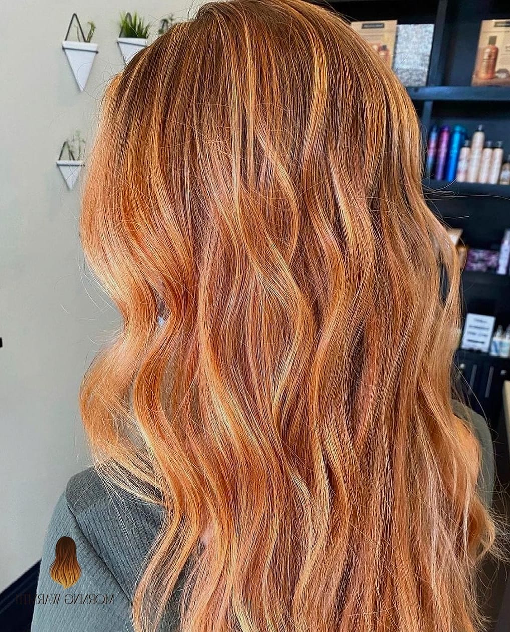 Soft Caramel Ribbons on Chestnut